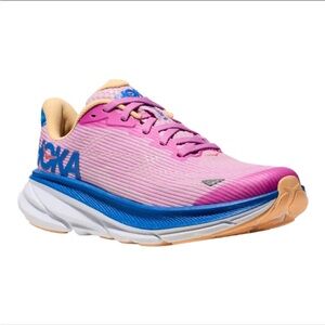 Hoka Women's Vibrant Pink and Blue Athletic Shoes